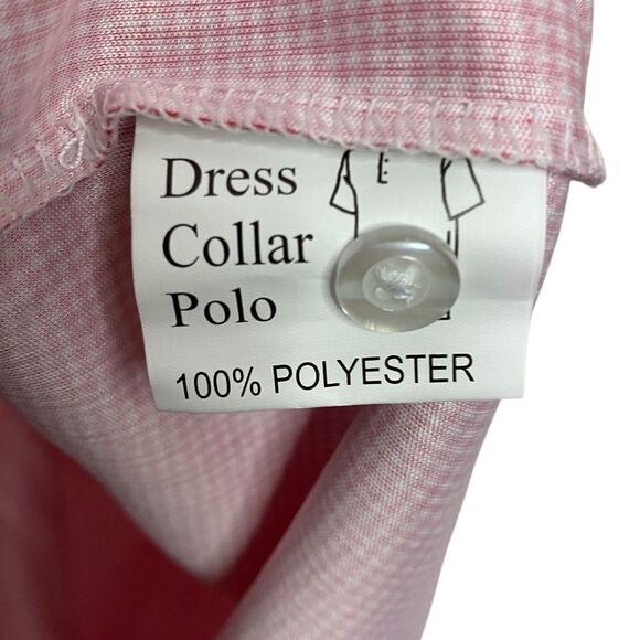 Collars & Co Polo Shirt Mens 2XL Red Houndstooth Dress Collar Golf Preppy NEW - Picture 6 of 8